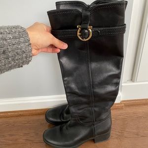 Salvatore Ferragamo Black Boots